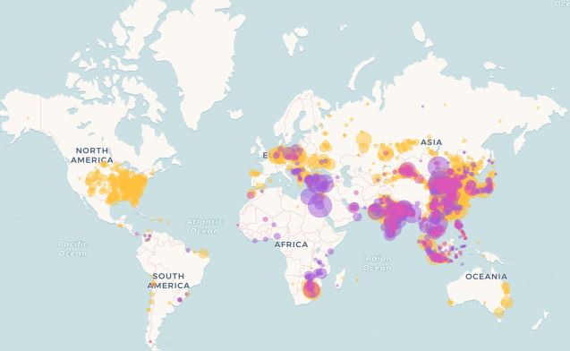 Coal Map Of The World World Map for Coal Plants   Renewable Energy and Environmental 