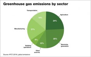 Green House emissions Pie Chart