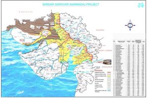 Layout of sardar sarovar Project map