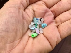 Microplastic in hand