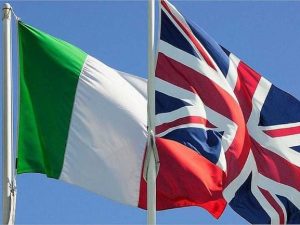 UK and Italy Flags