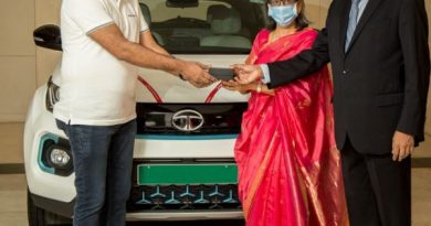 N Chandrsekaran takes delivery of a new car